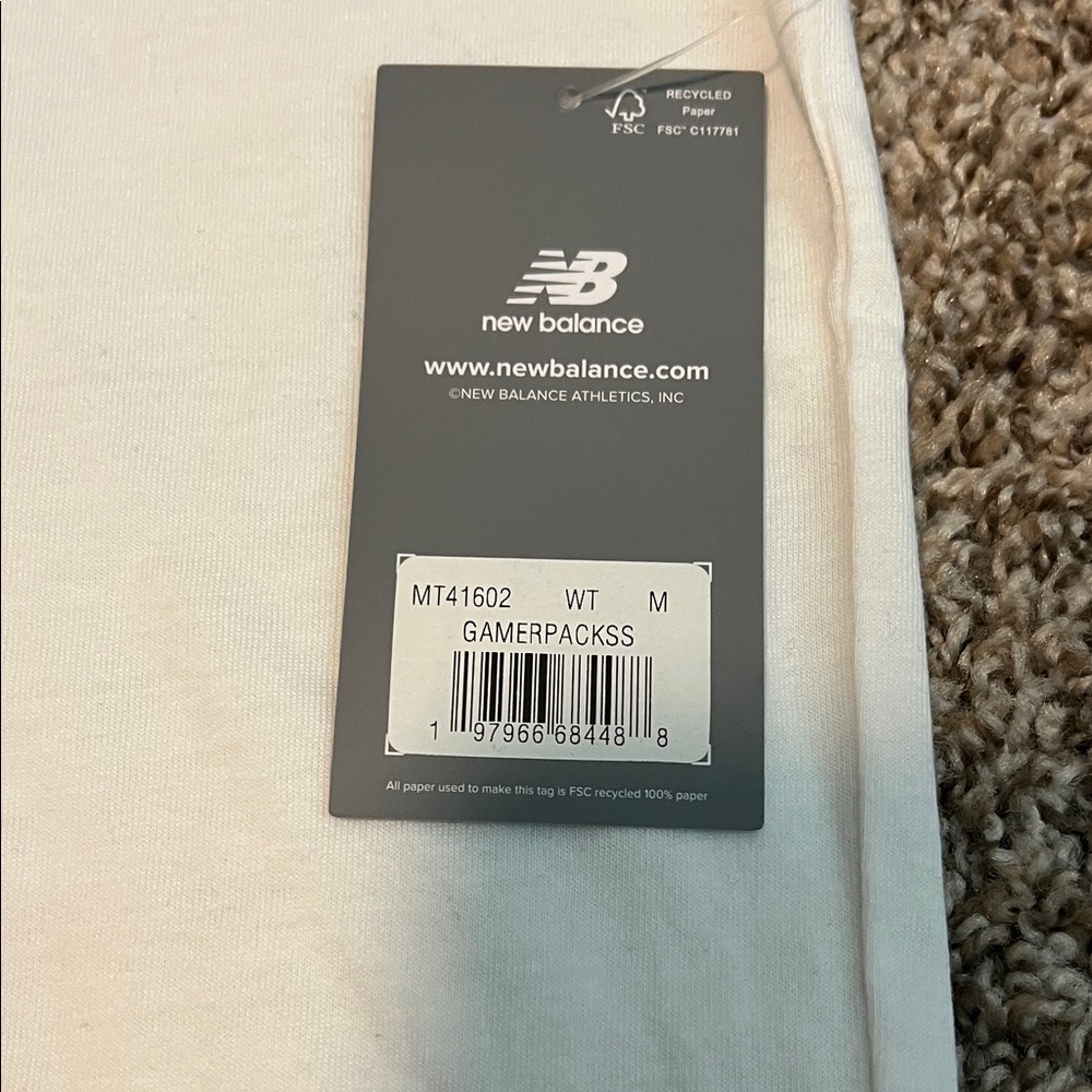 New Balance White Tee with Colorful Gaming Shoe Graphics - Picture 4 of 7